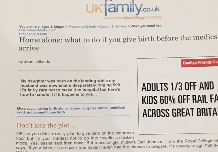 Giving birth alone